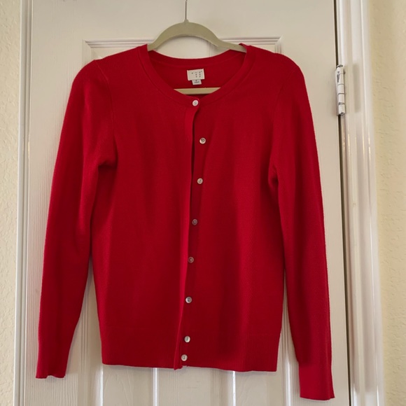 π Red M Button Sweater - Picture 1 of 4